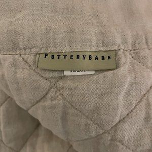 Flax Belgian Flax Linen Diamond Quilt, King/Cal. King and 2 Euro shams